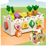 Emimo Wooden Vegetable Truck Montessori Toy - Organic