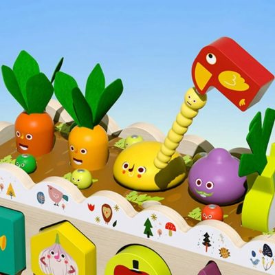 Emimo Wooden Vegetable Truck Montessori Toy - Organic