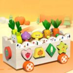 Emimo Wooden Vegetable Truck Montessori Toy - Organic