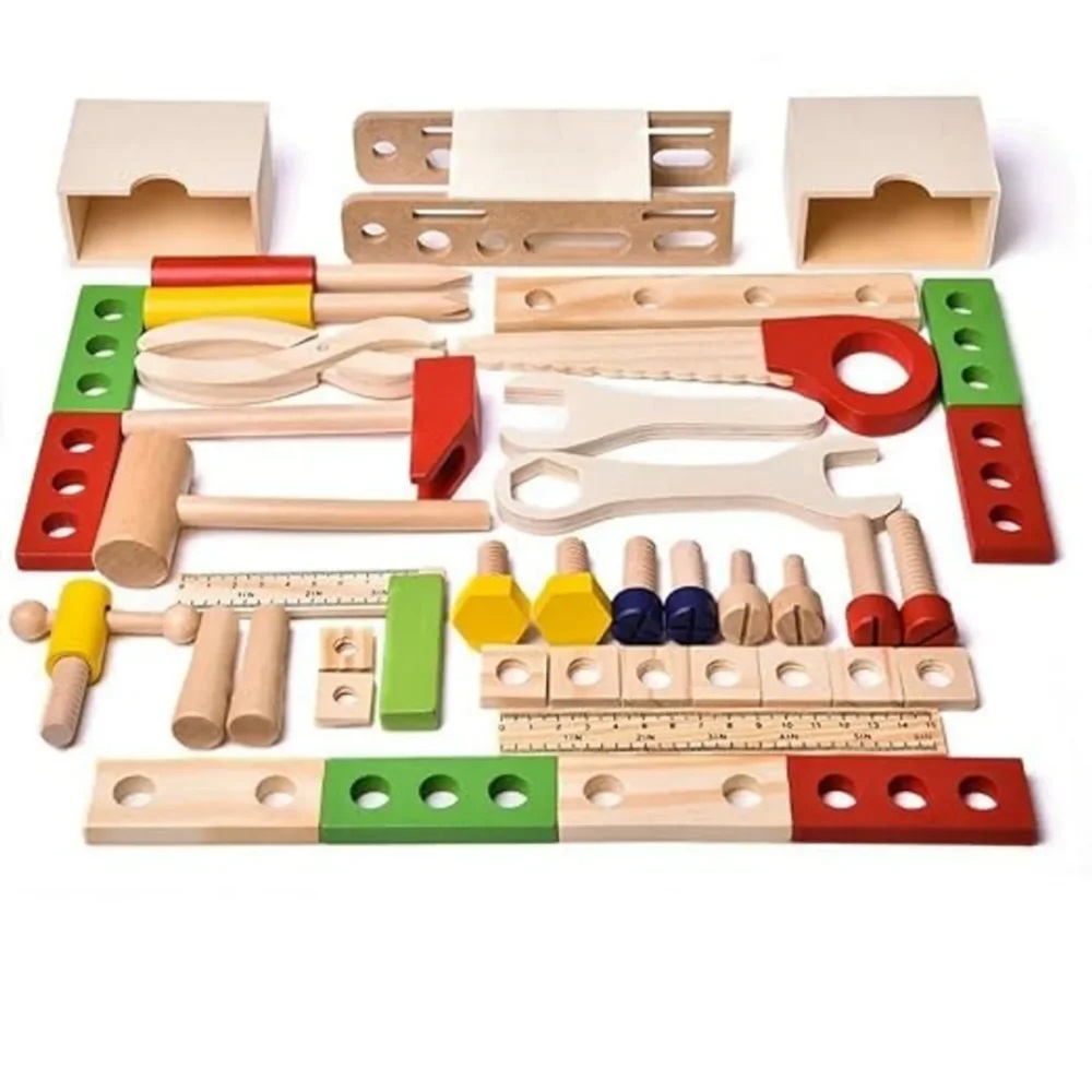 Emimo Tool Box Kit - Pretend Play | Smooth Edge Environmental Friendly Tool Set Toys for Kid