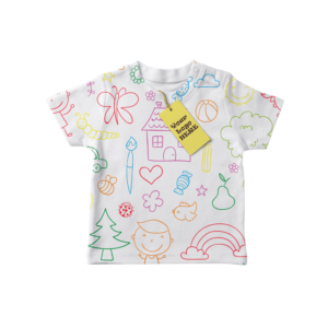 Baby Half Sleeves T-Shirt With Funky Printed Design