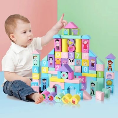 Emimo Wooden Building Blocks - 100 Pieces