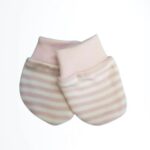 Emimo Baby Mittens: 100% cotton, ribbed cuffs, one size