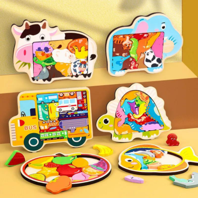 Emimo Wooden 3D Bus puzzles